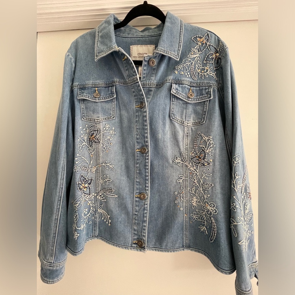 Chicos Jean Jacket - image 1